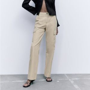 Zara Tan Cargo Pants